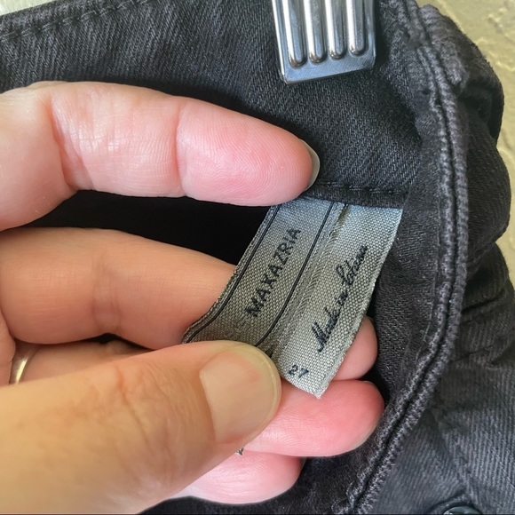 BCBGMaxazria Black Distressed Skinny Jeans Ankle Fray Knee Rips - Picture 11 of 13